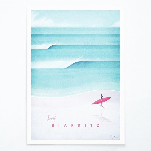 Plakat , 30 x 40 cm Biarritz - Travelposter