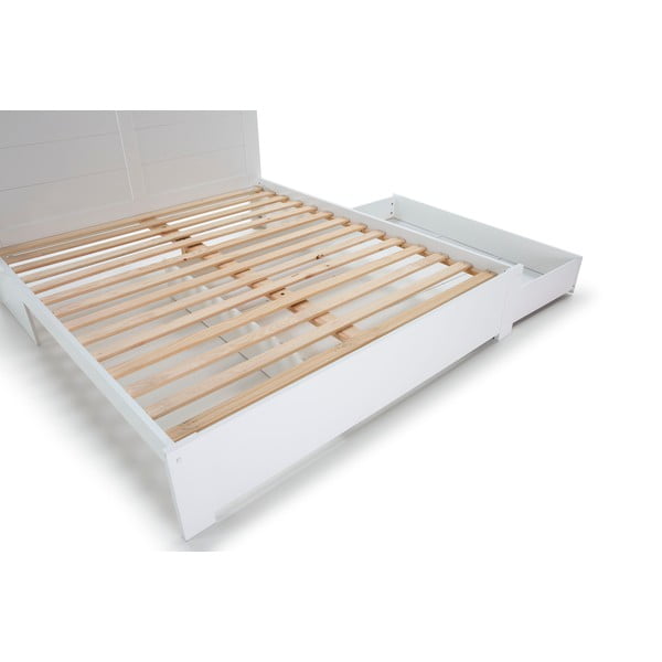 Valge kaheinimesevoodi koos riiulidiga 160x200 cm Gabi - Marckeric-image-4