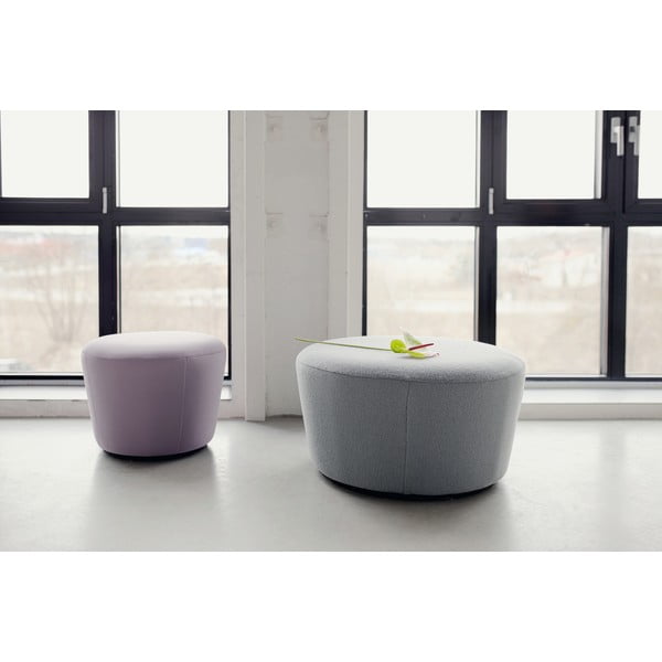 Konjaki pruunist nahast puff , ø 72 cm Naïve - EMKO-image-1