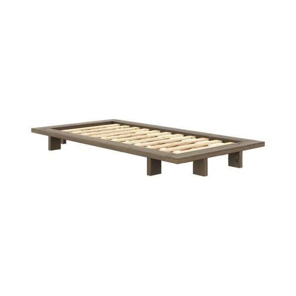 Pruun männipuidust üheinimesevoodi koos voodipõhjaga 90x200 cm Japan - Karup Design