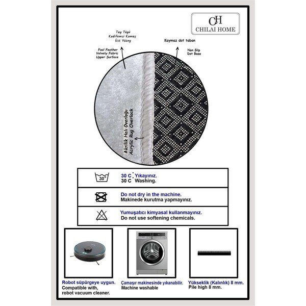 Kreemjas vannimatt 60x100 cm Farbelle - Foutastic-image-2
