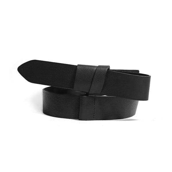 Nastavitelný kožený pásek Idon černý, 72 až 108 cm