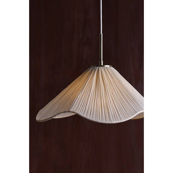 Kreemikas kangast ripplamp ø 50 cm Lunaria - Jotex-image-1