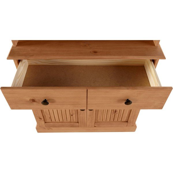 Puiduvärvi männi täispuidust kapp 80x181x34 cm Mille – Støraa-image-4