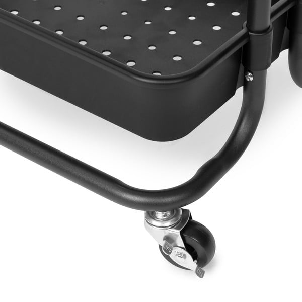 Mustast plastist liikuv riiul 43x36 cm Grena - Compactor-image-3