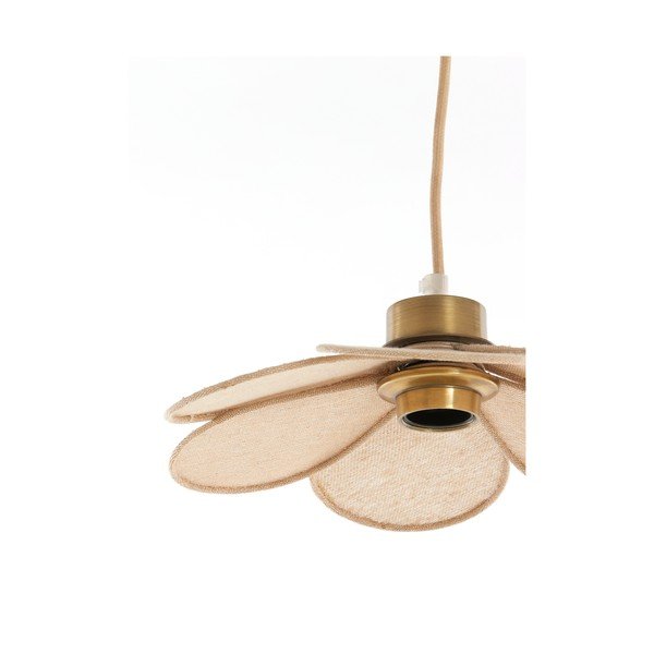 Kreemikas ripplamp kangast varjuga Fyano - Light & Living-image-4