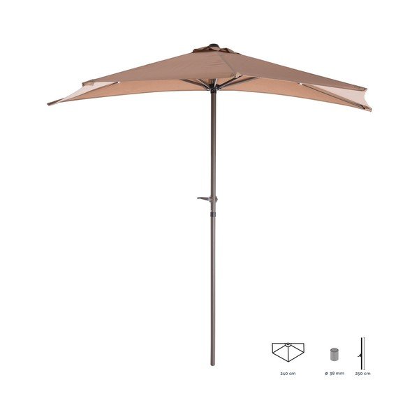 Beež päikesevarju ø 240 cm - LDK Garden-image-3