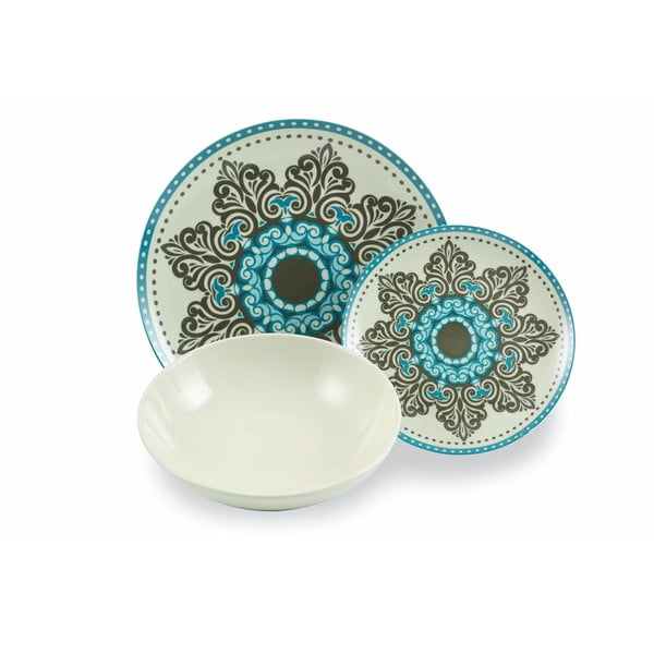 18dílná sada talířů z porcelánu a kameniny VDE Tivoli 1996 Cala Jondal Mar-image-2