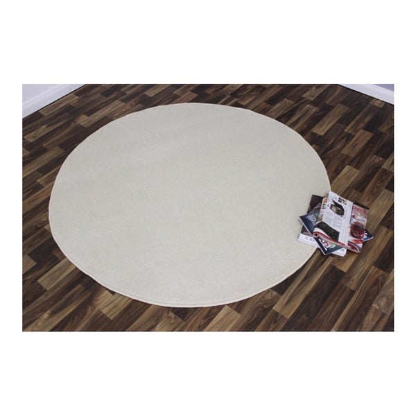 Krémový koberec Hanse Home Nasty, ⌀ 133 cm
