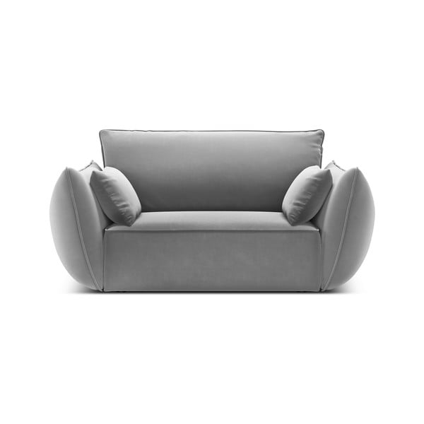 Helehall sametist tugitool Vanda - Mazzini Sofas-image-2