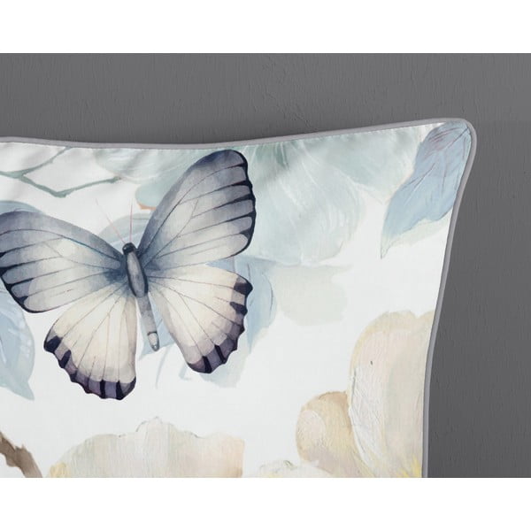 Valge-roheline pikendatud satiin-puuvillast voodipesu üheinimesevoodile 140x220 cm Adiwanya - Descanso-image-3