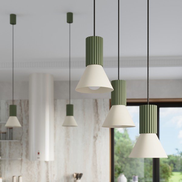 Roheline metallist ripplamp ø 14 cm Niru - Sollux-image-4