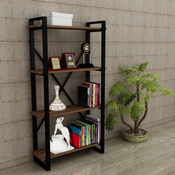 Knihovna s policemi v ořechovém dekoru Albatros-image-3