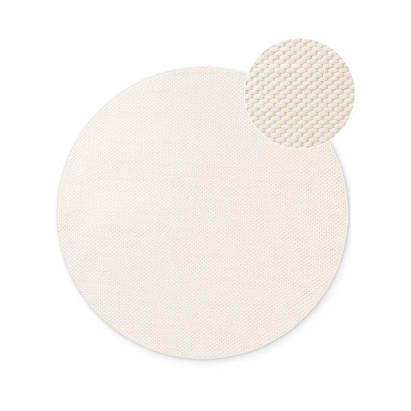 Kreemikas käsitsi kootud villane ümmargune vaip ø 160 cm Lyon Beans - Elle Decoration