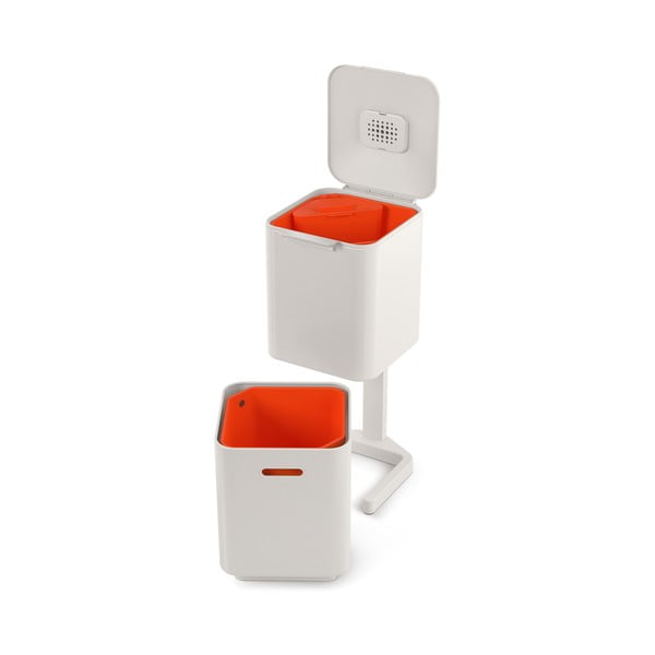 Krémově bílý koš na tříděný odpad Joseph Joseph Totem Compact, 40 l-image-4