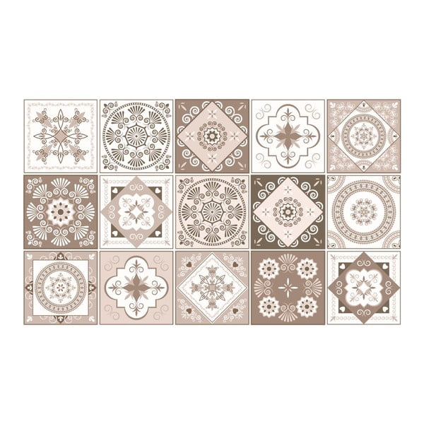 15 dekoratiivse seinakleebise komplekt , 15 x 15 cm Ezeiza - Ambiance-image-2