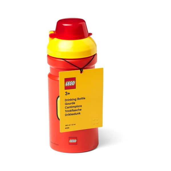 Punane kollase kaanega veepudel, 390 ml Iconic - LEGO®-image-2