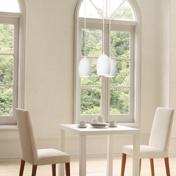 Valge kolmevarreline ripats Elementaarne matt, ⌀ 14 cm Ume - Sotto Luce-image-1