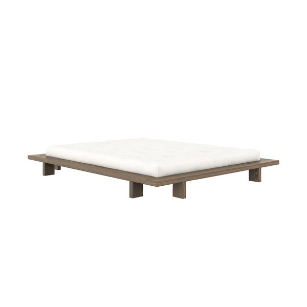 Pruun männipuidust kaheinimesevoodi koos voodipõhjaga 180x200 cm Japan – Karup Design-image-3