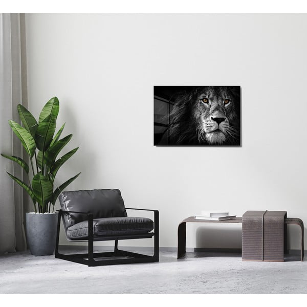 Klaasist maal 70x50 cm Lion - Wallity-image-3