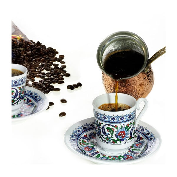 6 portselanist tasside ja tasside komplekt Kutahya Ornament, 50 ml - Kütahya Porselen-image-2
