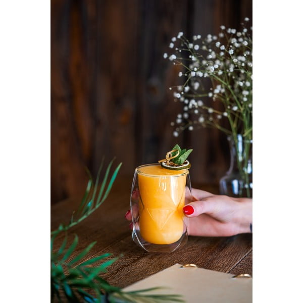 2 topelt seinaga piimaklaasi, 250 ml Geo - Vialli Design-image-1