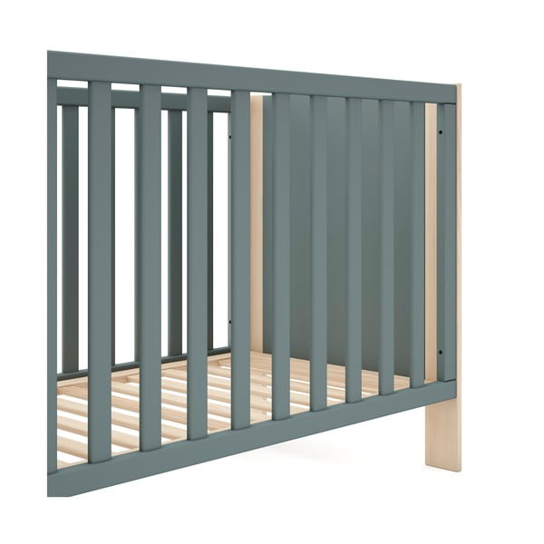 Hallikasroheline võrevoodi 60x120 cm Esteban – Marckeric-image-4