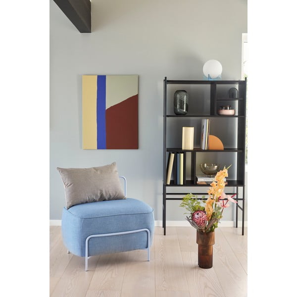 Mustast saarepuidust raamaturiiul Divide, 79 x 160 cm - Hübsch-image-3