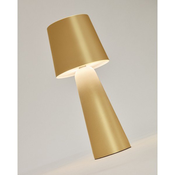 Kuldne metallist dimmerdatav LED-lauavalgusti (kõrgus 25 cm) Arenys - Kave Home-image-1