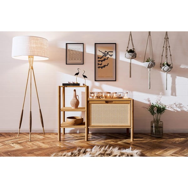 Raamaturiiul tammepuidust naturaalses värvitoonis 115x86 cm Pola - The Beds-image-4