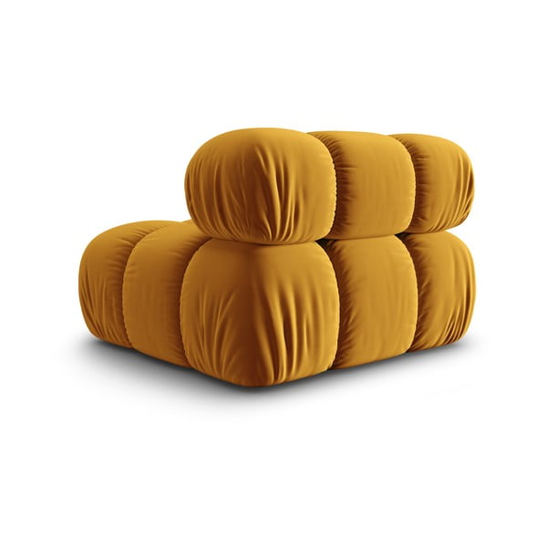 Kollane sametist diivanimoodul (keskosa) Bellis - Micadoni Home-image-4