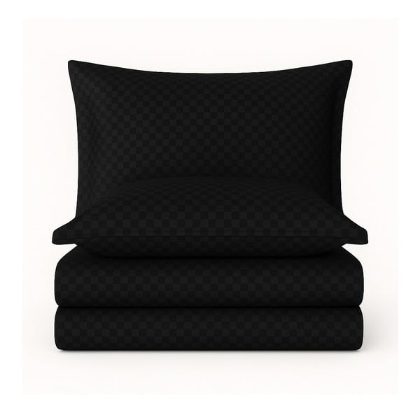 Must Renforcé puuvillast pikendatud voodipesu kaheinimesevoodile 240x220 cm Checkered - Mila Home Luxury