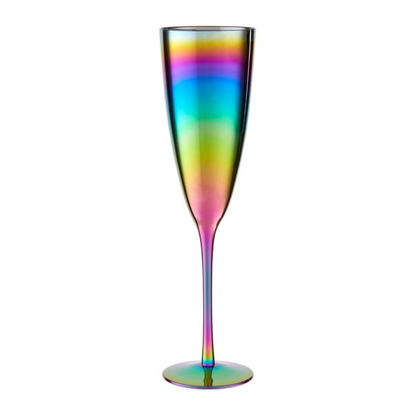 Sada 4 sklenic na šampaňské s duhovým efektem Premier Housewares Rainbow, 290 ml