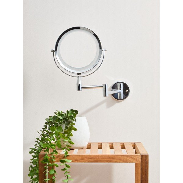 Kosmeetiline peegel valgustuse/suurendusega (2x suurendus) 18x29 cm Cassini - Premier Housewares-image-1