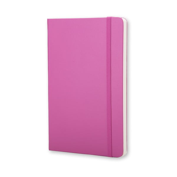 Zápisník Moleskine Hard 13x21 cm, růžový + čisté stránky