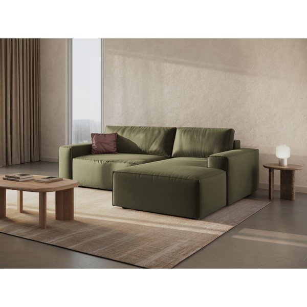 Roheline sametist lahtikäiv nurgadiivan (parem nurk) Jodie – Micadoni -image-2