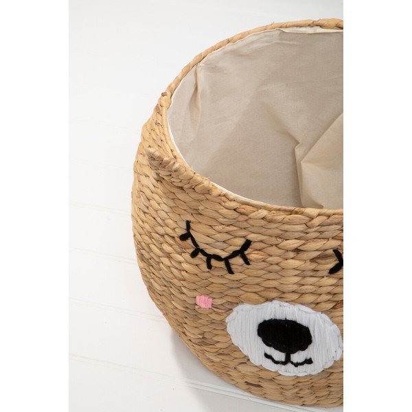 Laste mänguasjakorv vesihüatsindist naturaalses värvitoonis ø 49x40 cm Lidi Cat Face - Premier Housewares-image-3