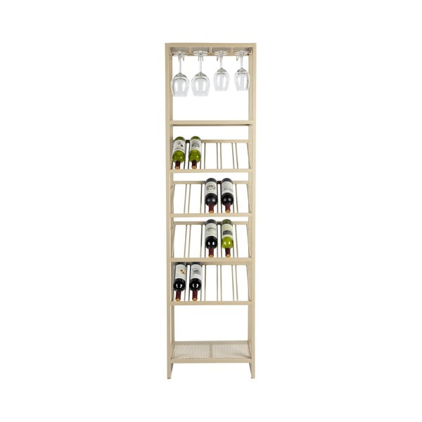 Beež metallist veiniriiul 20 pudelile, 48x180 cm Cantor - Zuiver-image-4