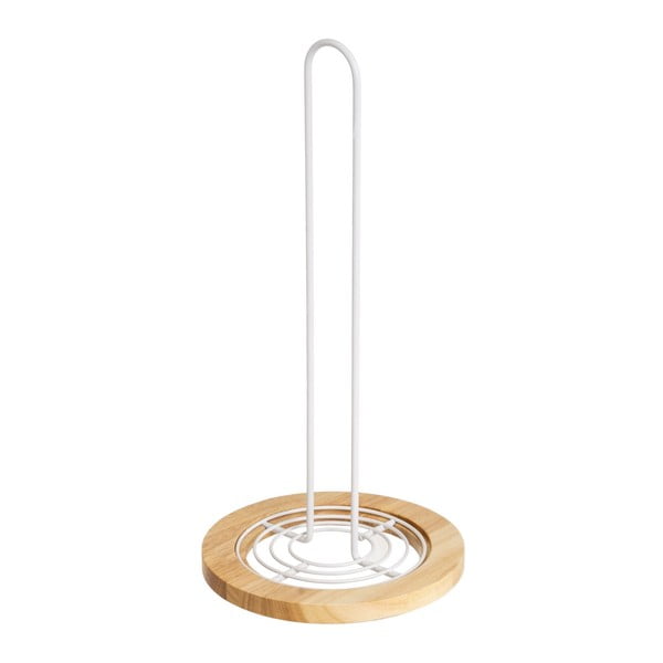 Valge metallist majapidamispaberi hoidja ø 15 cm - Casa Selección