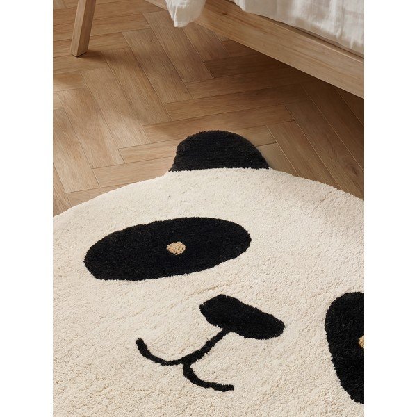 Must/kreemikas pestav/käsitsi kootud puuvillane lastevaip 103x120 cm Snuggle Patsy - Hanse Home-image-3