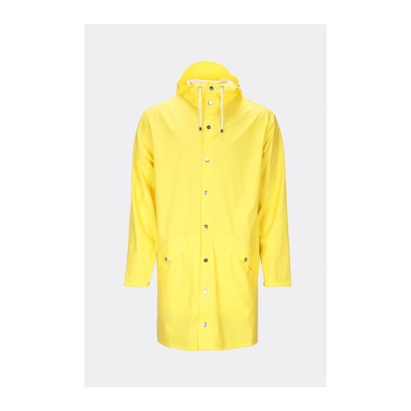 Žlutá unisex bunda s vysokou voděodolností Rains Long Jacket, velikost S / M