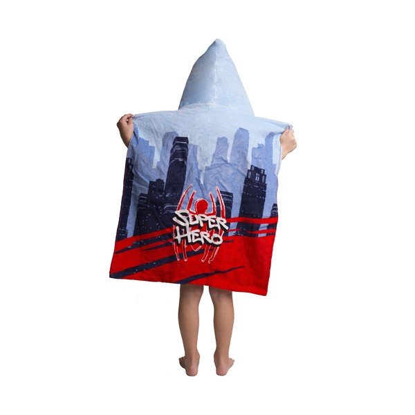 Punane/sinine puuvillane beebipontšo 3-8 aastat Spider-Man – Jerry Fabrics-image-2