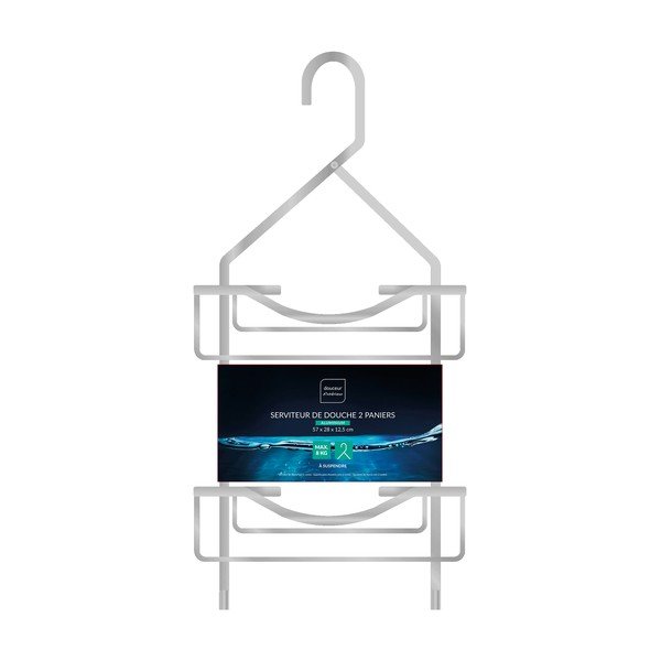 Rippuv alumiiniumist vannitoariiul läikiva hõbedase värviga Filaire Aluminium - douceur d'intérieur-image-1