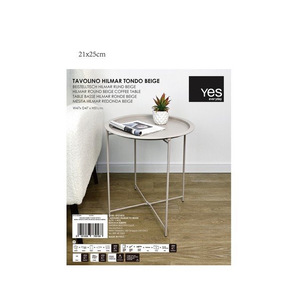 Metallist ümmargune abilaud ø 47 cm Hilmar - Yes Everyday-image-1