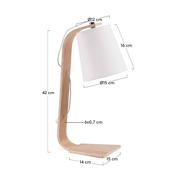 Valge laualamp Percy - Kave Home-image-2