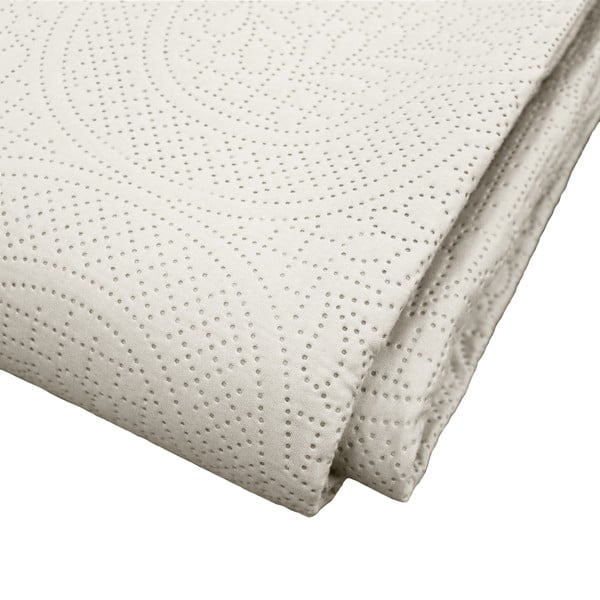 Kreem mikrokiust voodikatte ja padjapüüri komplekt 240x260 cm Romane - douceur d'intérieur-image-2