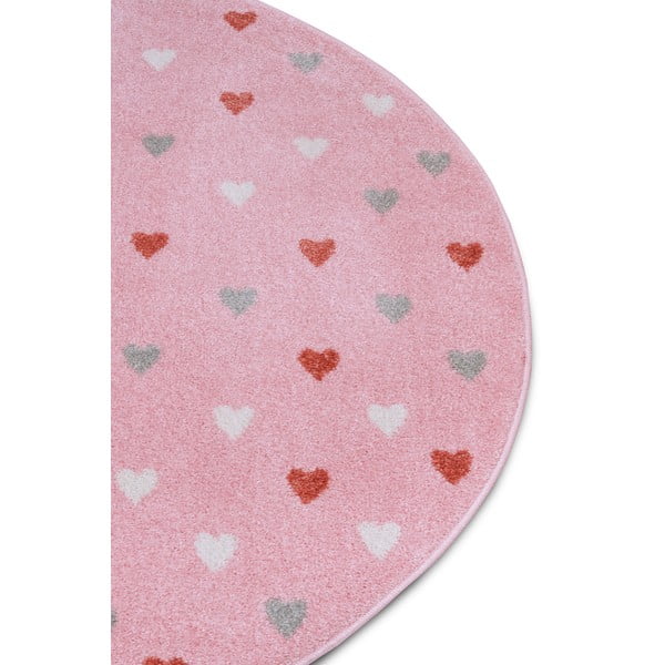 Roosa laste vaip ø 100 cm Little Hearts - Hanse Home-image-1