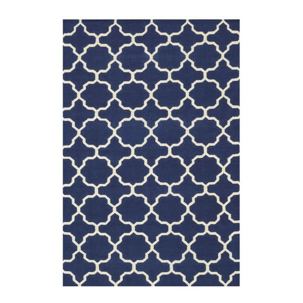 Ručně tkaný koberec Maria Blue/White, 120x180 cm
