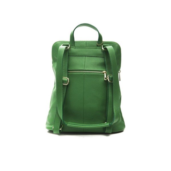 Zelený kožený dámský batoh f.e.v. by Francesca E. Versace Ramona-image-2