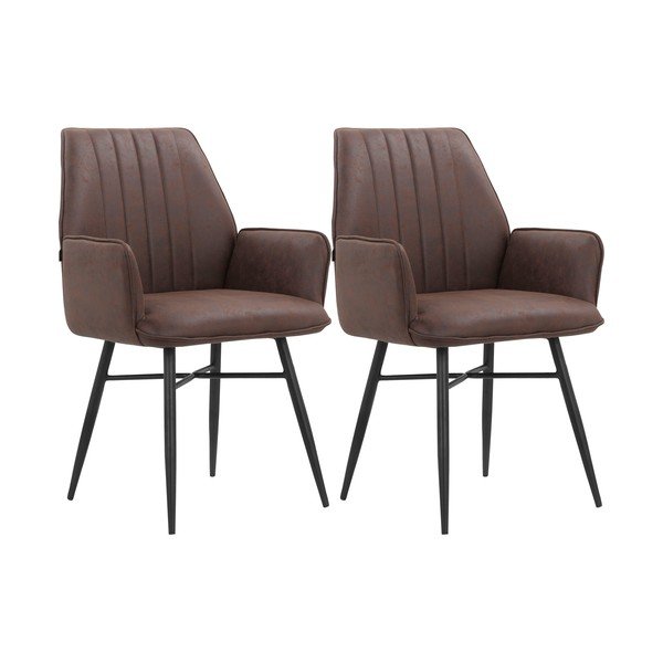 Pruunid söögitoolid, 2 tk komplektis Anzo - Støraa-image-4